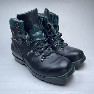 Alpina NNN BC Cross Country Ski Boots Black & green Size 38 EU